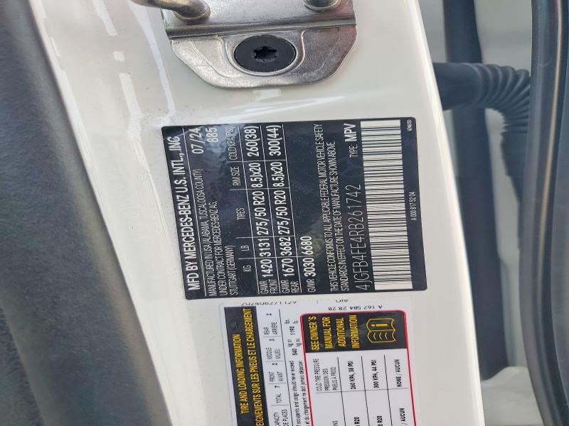Aukcja sprzedaży 2024 Mercedes-benz Gle, vin: 4JGFB4FE4RB261742, numer aukcji: 47747056