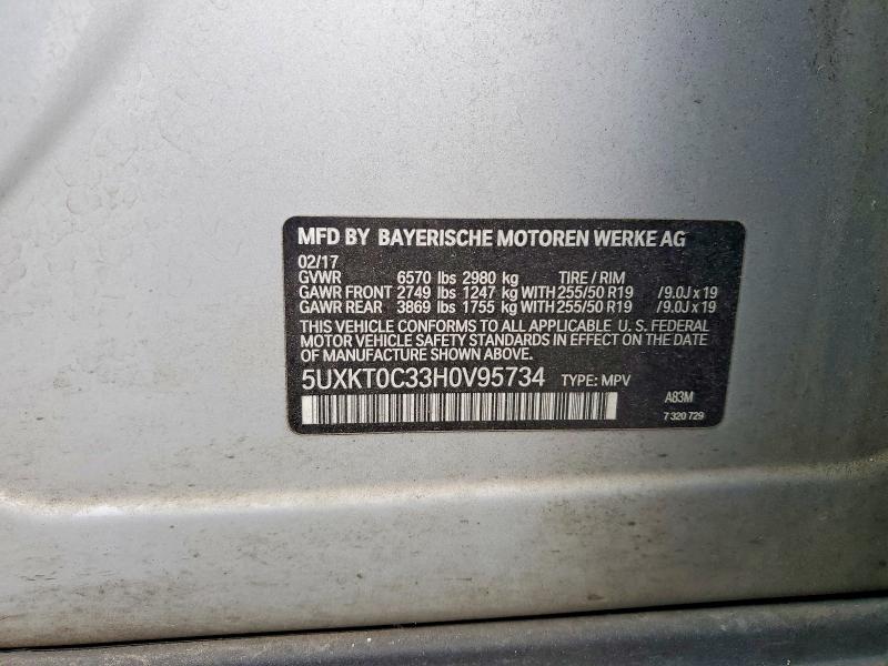 46519726 :رقم المزاد ، 5UXKT0C33H0V95734 vin ، 2017 Bmw X5 مزاد بيع