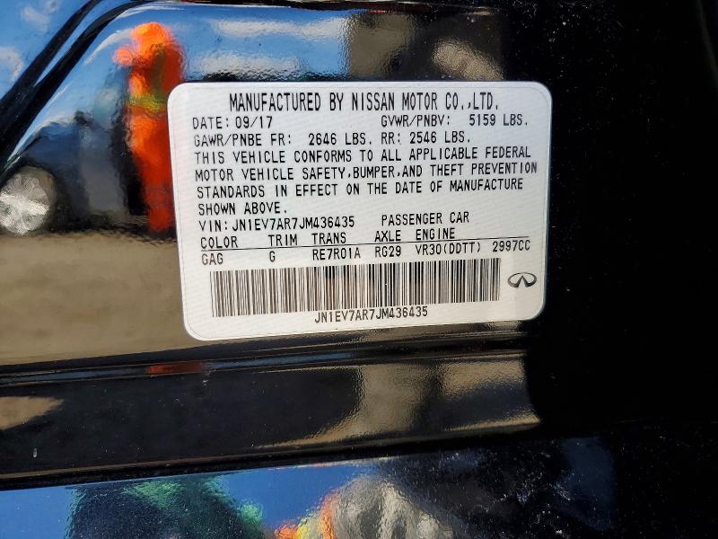 41931756 :رقم المزاد ، JN1EV7AR7JM436435 vin ، 2018 Infiniti Q50 مزاد بيع