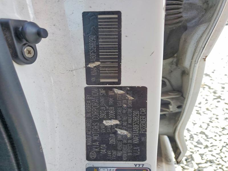 2015 Kia Forte მანქანა იყიდება აუქციონზე, vin: KNAFX4A80F5266290, აუქციონის ნომერი: 41902906