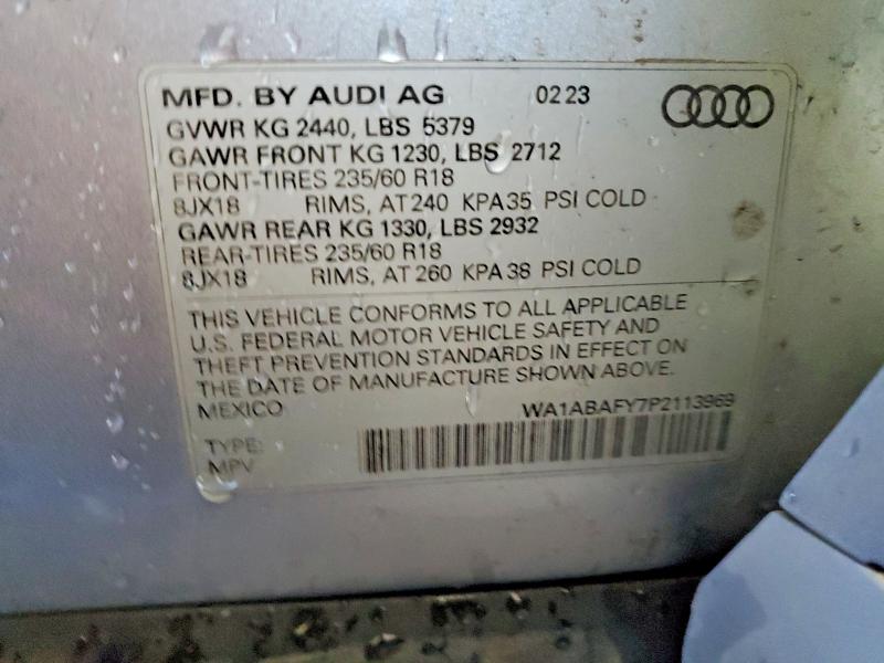 Продажа на аукционе авто 2023 Audi Q5, vin: WA1ABAFY7P2113969, номер лота: 79905425