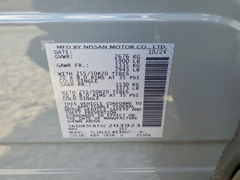 Aukcja sprzedaży 2025 Nissan Pathfinder, vin: 5N1DR3CB5SC203923, numer aukcji: 46702986