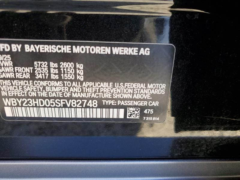 Aukcja sprzedaży 2025 Bmw I4, vin: WBY23HD05SFV82748, numer aukcji: 47195966