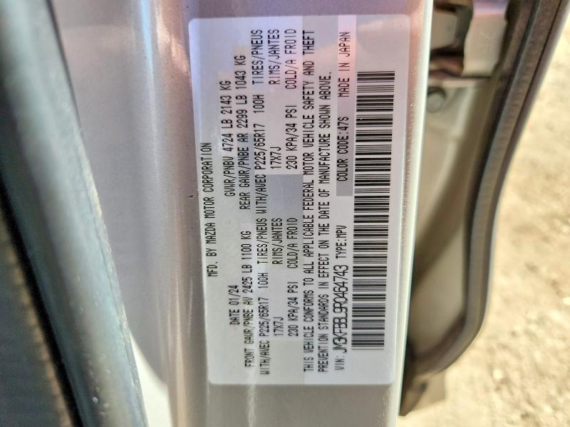 Продаж на аукціоні авто 2024 Mazda Cx-5, vin: JM3KFBBL9R0464743, номер лоту: 47190036
