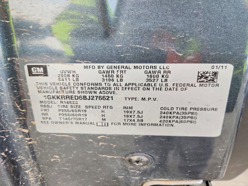 Продажа на аукционе авто 2011 Gmc Acadia, vin: 1GKKRRED6BJ276621, номер лота: 45565296