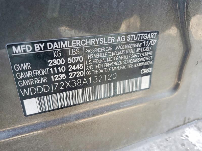 Продажа на аукционе авто 2008 Mercedes-benz Cls, vin: WDDDJ72X38A132120, номер лота: 41598306