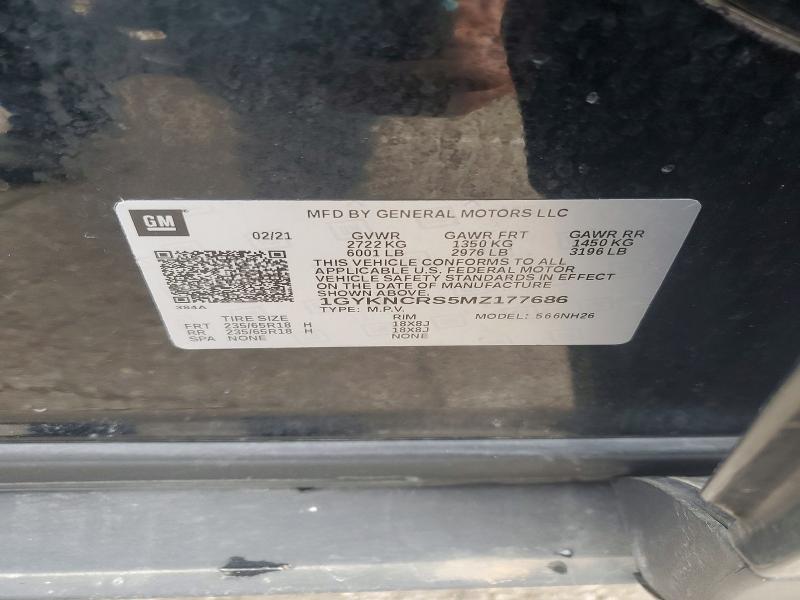 2021 Cadillac Xt5 მანქანა იყიდება აუქციონზე, vin: 1GYKNCRS5MZ177686, აუქციონის ნომერი: 79737625