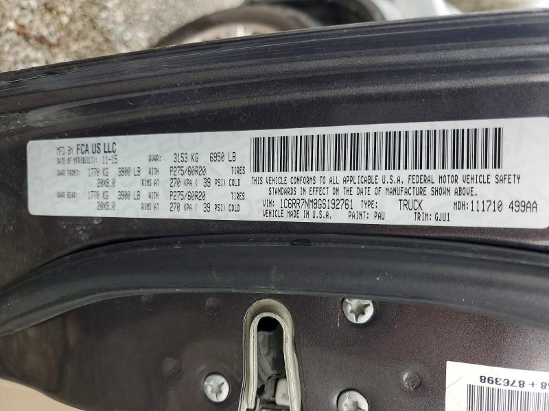 45704546 :رقم المزاد ، 1C6RR7NM8GS192761 vin ، 2016 Ram 1500 مزاد بيع