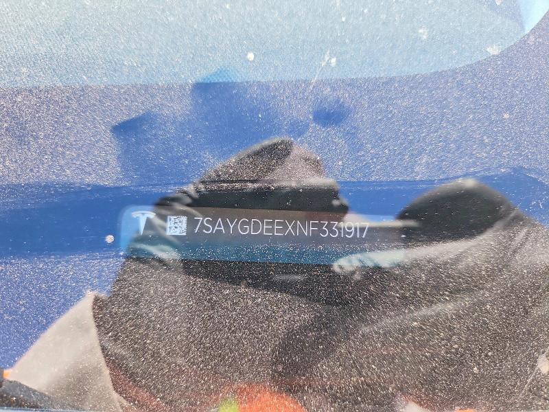45478086 :رقم المزاد ، 7SAYGDEEXNF331917 vin ، 2022 Tesla Model Y مزاد بيع