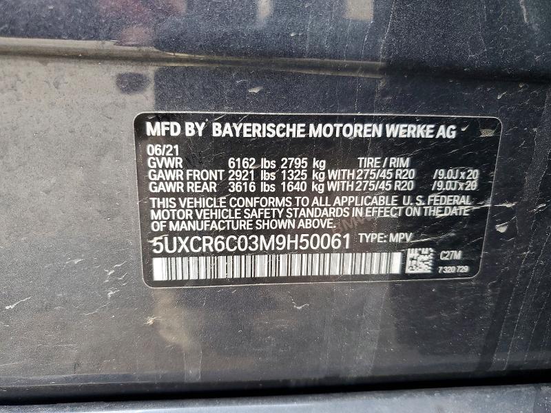 Продажа на аукционе авто 2021 Bmw X5, vin: 5UXCR6C03M9H50061, номер лота: 79258995