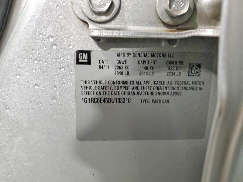 Aukcja sprzedaży 2011 Chevrolet Volt, vin: 1G1RC6E45BU103318, numer aukcji: 45584646