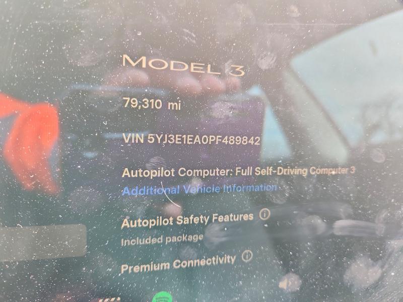 Продажа на аукционе авто 2023 Tesla Model 3, vin: 5YJ3E1EA0PF489842, номер лота: 46853356