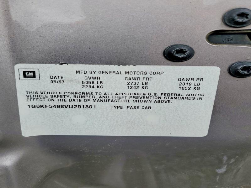 Продажа на аукционе авто 1997 Cadillac Deville, vin: 1G6KF5498VU291301, номер лота: 45835266