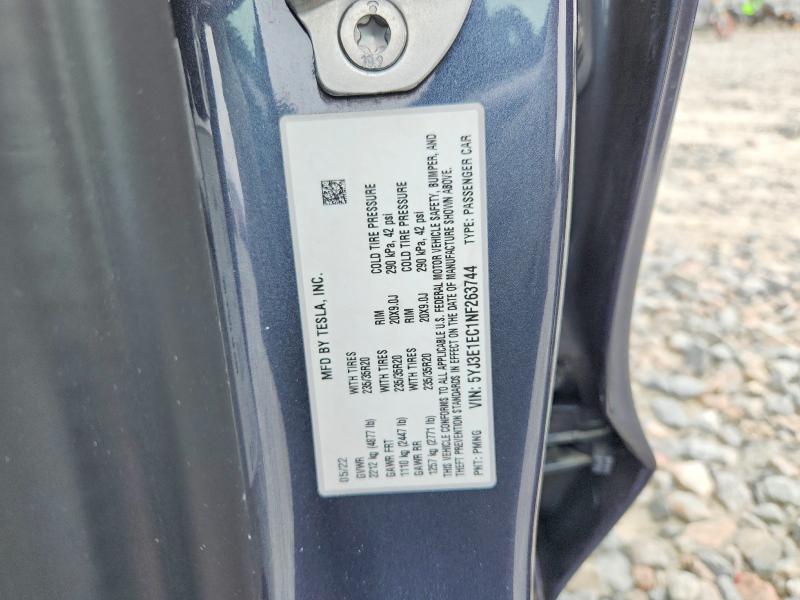 Продажа на аукционе авто 2022 Tesla Model 3, vin: 5YJ3E1EC1NF263744, номер лота: 47278556