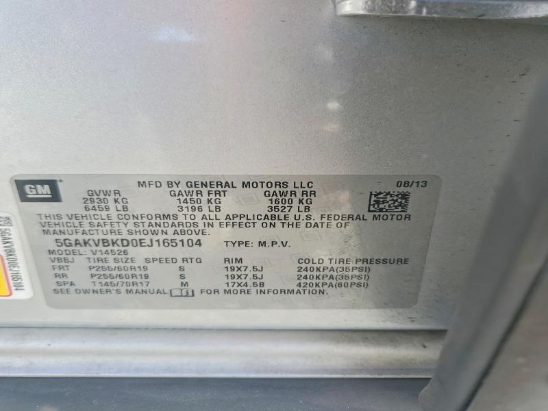 Продажа на аукционе авто 2014 Buick Enclave, vin: 5GAKVBKD0EJ165104, номер лота: 45810006