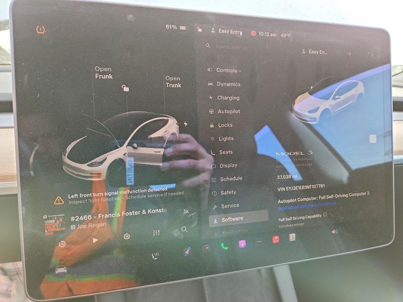 Aukcja sprzedaży 2022 Tesla Model 3, vin: 5YJ3E1EB1NF107761, numer aukcji: 47274926