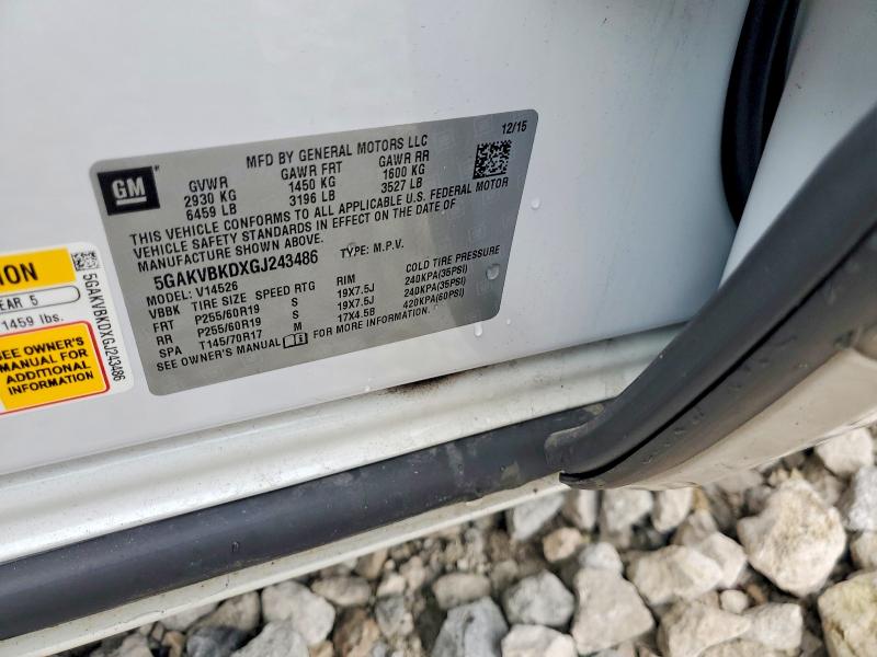 Продажа на аукционе авто 2016 Buick Enclave, vin: 5GAKVBKDXGJ243486, номер лота: 45454786