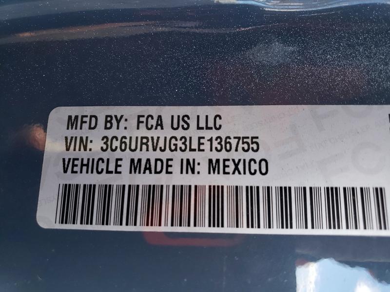51383396 :رقم المزاد ، 3C6URVJG3LE136755 vin ، 2020 Ram Promaster 3500 مزاد بيع