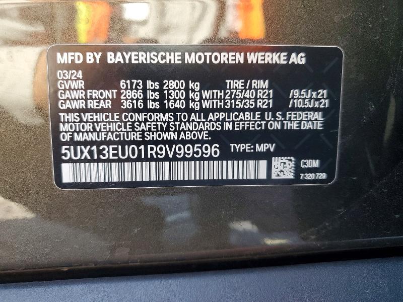 Продаж на аукціоні авто 2024 Bmw X5, vin: 5UX13EU01R9V99596, номер лоту: 47289716