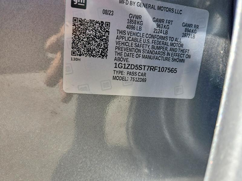 46513026 :رقم المزاد ، 1G1ZD5ST7RF107565 vin ، 2024 Chevrolet Malibu مزاد بيع