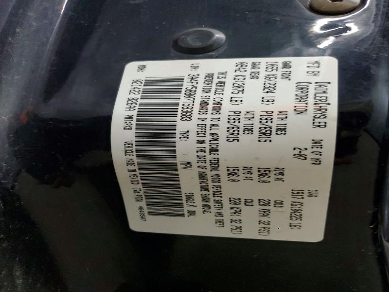 46370896 :رقم المزاد ، 3A4FY58B07T583683 vin ، 2007 Chrysler Pt Cruiser مزاد بيع