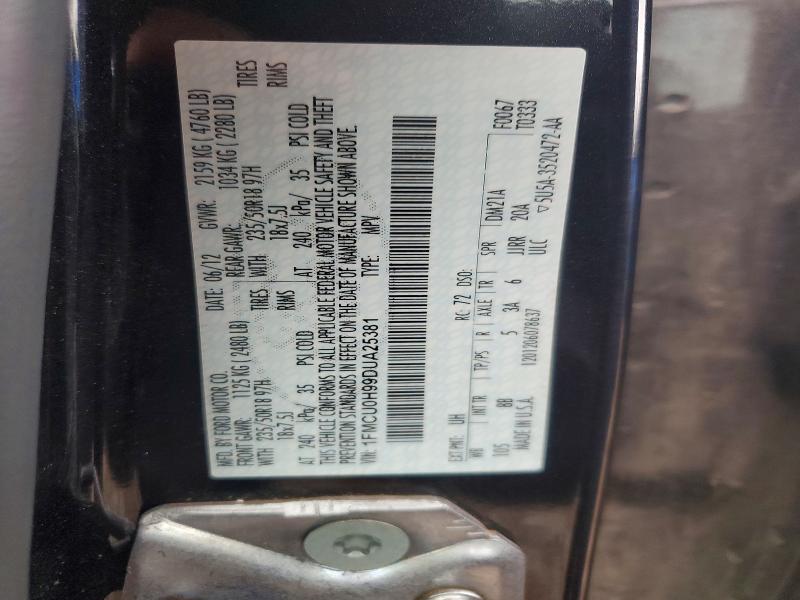 Продаж на аукціоні авто 2013 Ford Escape, vin: 1FMCU0H99DUA25381, номер лоту: 79989415