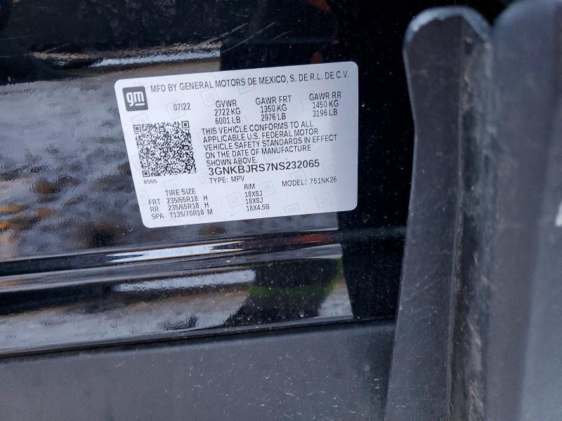 Продаж на аукціоні авто 2022 Chevrolet Blazer, vin: 3GNKBJRS7NS232065, номер лоту: 45476766