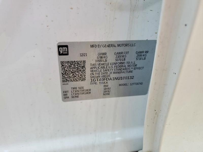 47110816 :رقم المزاد ، 1GT40FDA1NU100132 vin ، 2022 Gmc Hummer Pickup مزاد بيع