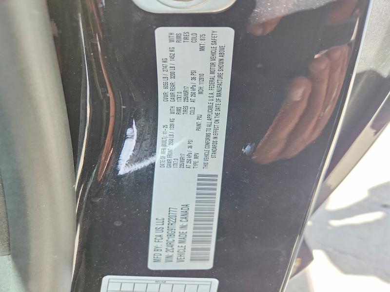2026 Chrysler Pacifica მანქანა იყიდება აუქციონზე, vin: 2C4RC1BG9TR220777, აუქციონის ნომერი: 47733396