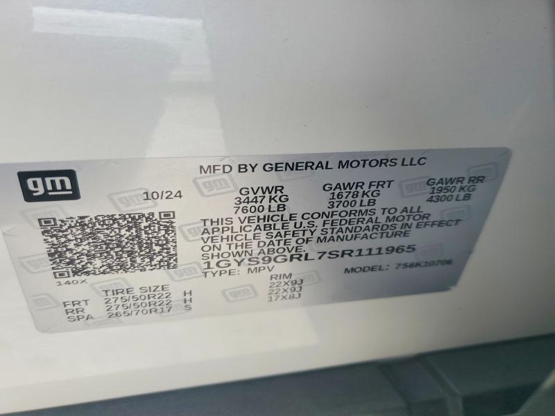 Продажа на аукционе авто 2025 Cadillac Escalade, vin: 1GYS9GRL7SR111965, номер лота: 47105786