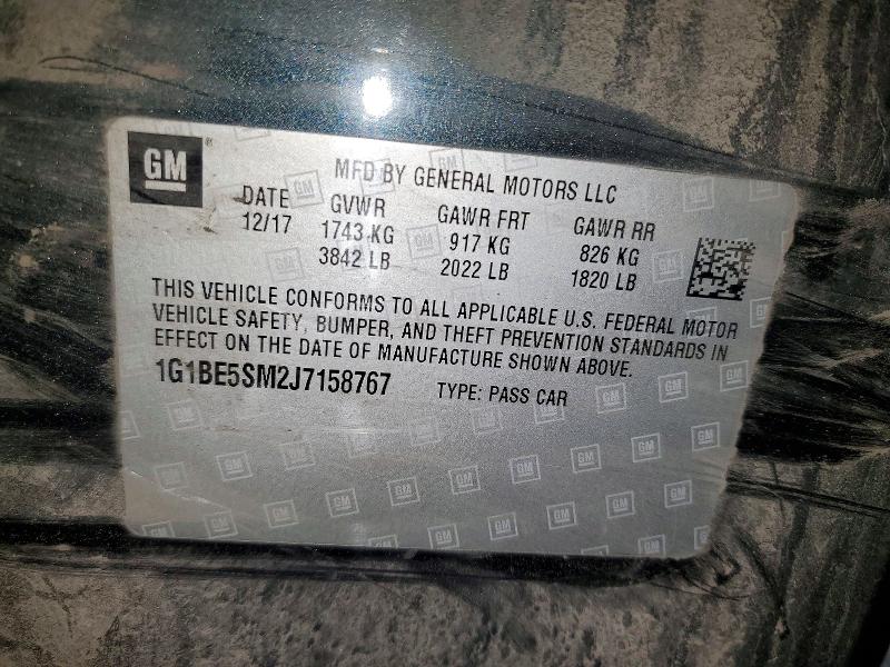 Aukcja sprzedaży 2018 Chevrolet Cruze, vin: 1G1BE5SM2J7158767, numer aukcji: 46386506
