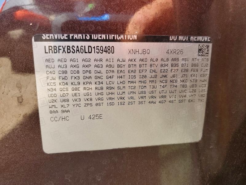 Aukcja sprzedaży 2020 Buick Envision, vin: LRBFXBSA6LD159480, numer aukcji: 78837615