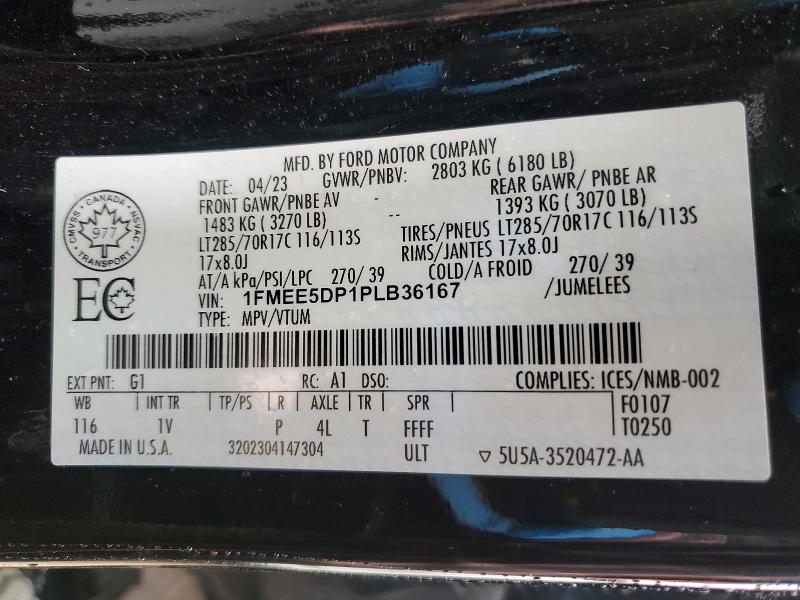 Продаж на аукціоні авто 2023 Ford Bronco, vin: 1FMEE5DP1PLB36167, номер лоту: 78777685