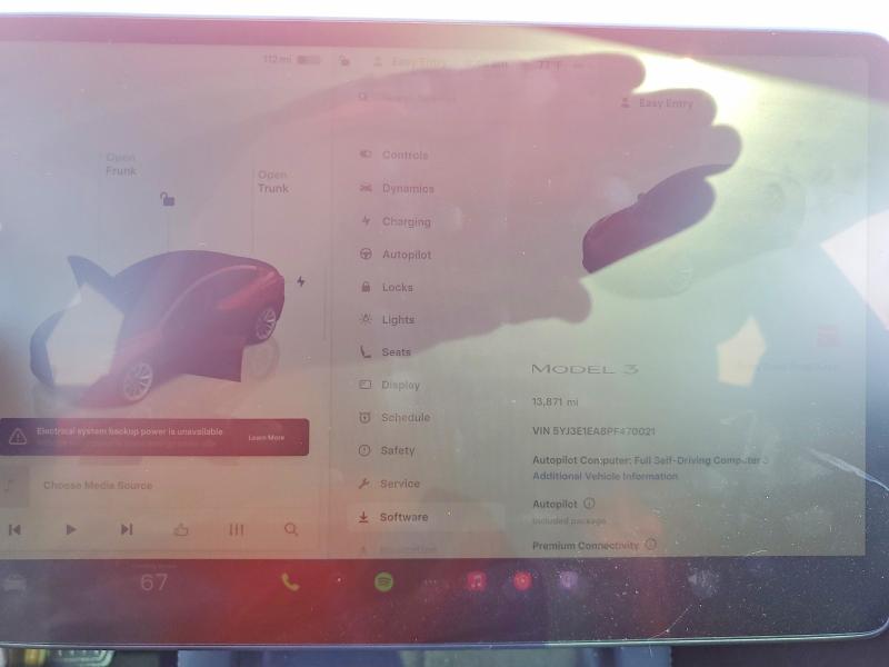 Aukcja sprzedaży 2023 Tesla Model 3, vin: 5YJ3E1EA8PF470021, numer aukcji: 46917736