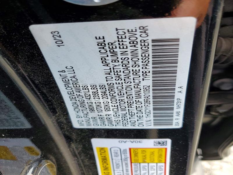 Aukcja sprzedaży 2024 Honda Accord, vin: 1HGCY1F28RA010952, numer aukcji: 47962896