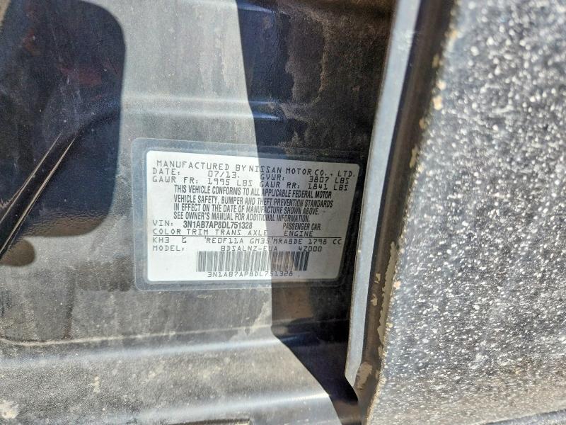 Aukcja sprzedaży 2013 Nissan Sentra, vin: 3N1AB7AP8DL751328, numer aukcji: 46568216