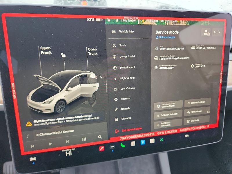 Aukcja sprzedaży 2024 Tesla Model Y, vin: 7SAYGDEE5RA329415, numer aukcji: 78393825