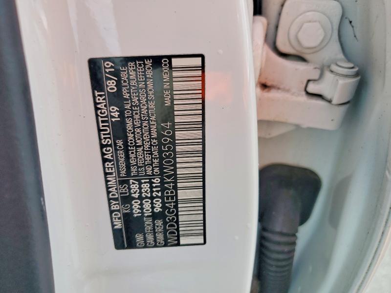 Aukcja sprzedaży 2019 Mercedes-benz A, vin: WDD3G4EB4KW035964, numer aukcji: 47158916