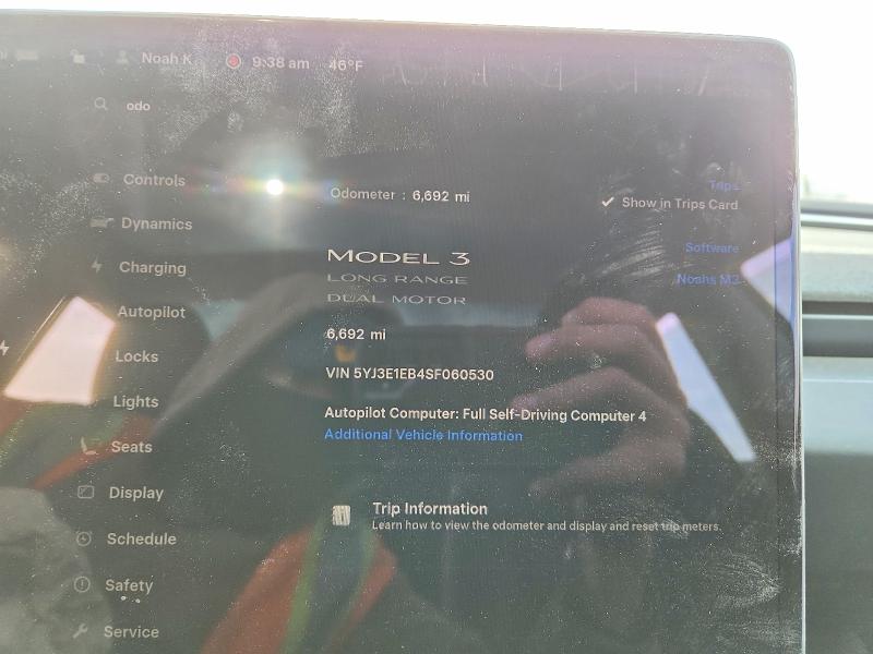 Aukcja sprzedaży 2025 Tesla Model 3, vin: 5YJ3E1EB4SF060530, numer aukcji: 47946566