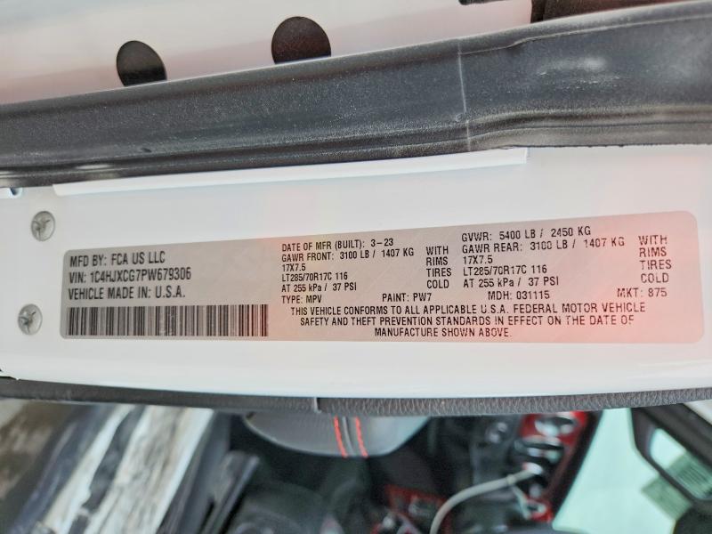 Aukcja sprzedaży 2023 Jeep Wrangler, vin: 1C4HJXCG7PW679306, numer aukcji: 48251866