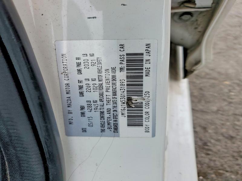 2016 Mazda 6 მანქანა იყიდება აუქციონზე, vin: JM1GJ1W53G1431893, აუქციონის ნომერი: 48260256
