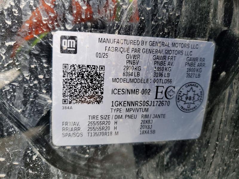 47354806 :رقم المزاد ، 1GKENNRS0SJ172670 vin ، 2025 Gmc Acadia مزاد بيع