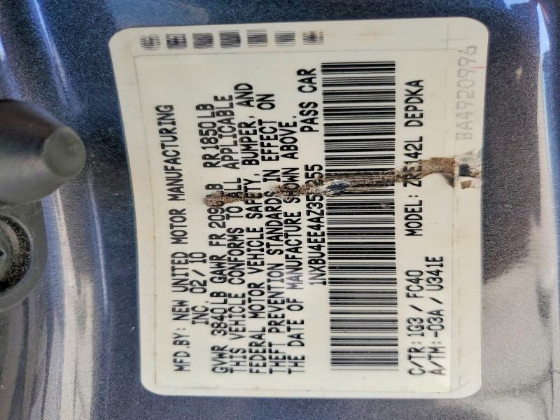 Auction sale of the 2010 Toyota Corolla, vin: 1NXBU4EE4AZ356255, lot number: 47820806