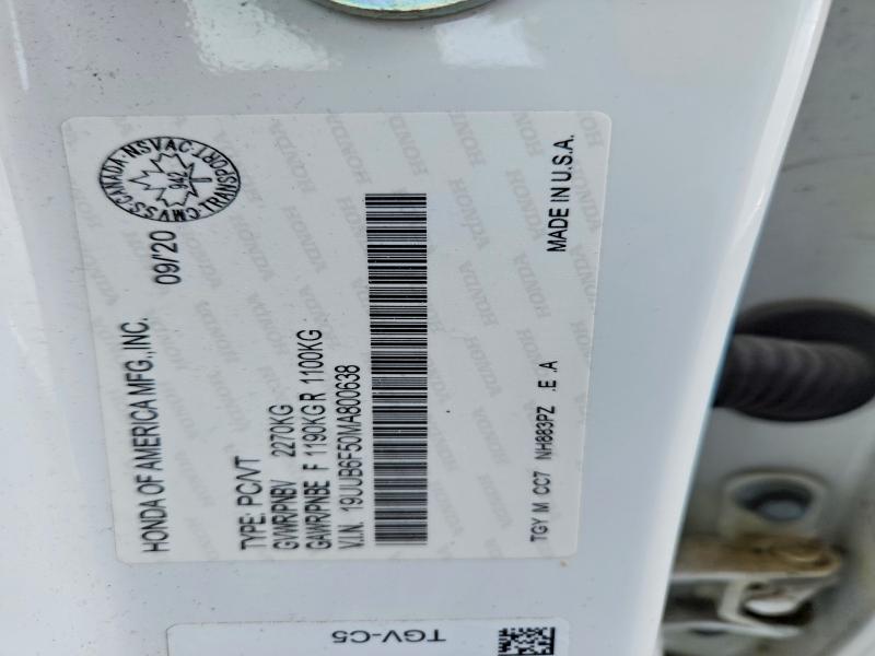 2021 Acura Tlx მანქანა იყიდება აუქციონზე, vin: 19UUB6F50MA800638, აუქციონის ნომერი: 45829916