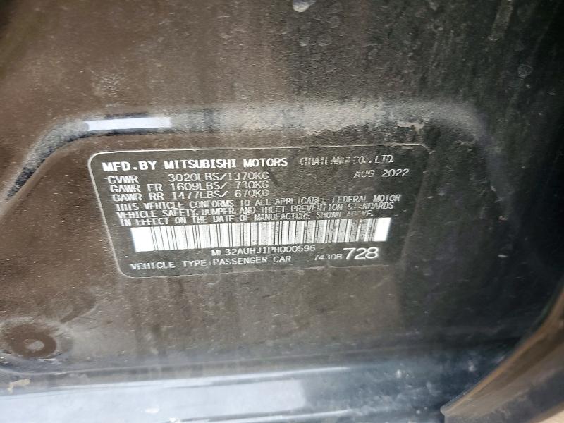 Aukcja sprzedaży 2023 Mitsubishi Mirage, vin: ML32AUHJ1PH000596, numer aukcji: 47327006