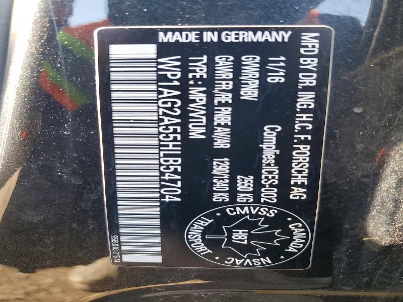 Aukcja sprzedaży 2017 Porsche Macan, vin: WP1AG2A55HLB54704, numer aukcji: 48115256