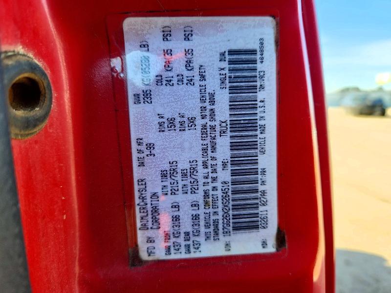 46200956 :رقم المزاد ، 1B7GG26X2XS264510 vin ، 1999 Dodge Dakota مزاد بيع