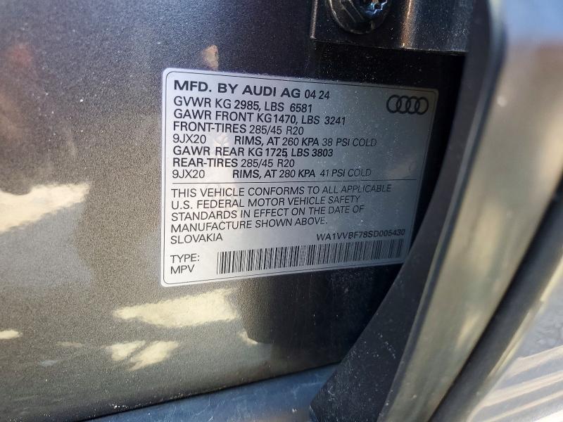 46291966 :رقم المزاد ، WA1VVBF78SD005430 vin ، 2025 Audi Q7 مزاد بيع