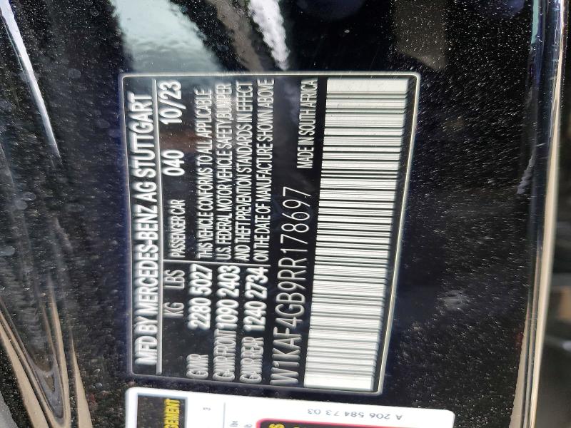 Aukcja sprzedaży 2024 Mercedes-benz C, vin: W1KAF4GB9RR178697, numer aukcji: 41760516