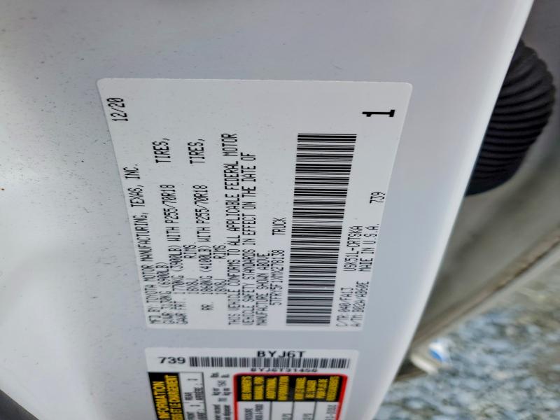 46092626 :رقم المزاد ، 5TFRY5F1XMX278138 vin ، 2021 Toyota Tundra مزاد بيع